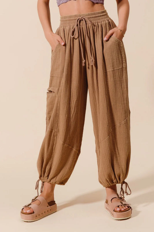 Vintage Gauze Jogger - vintage taupe